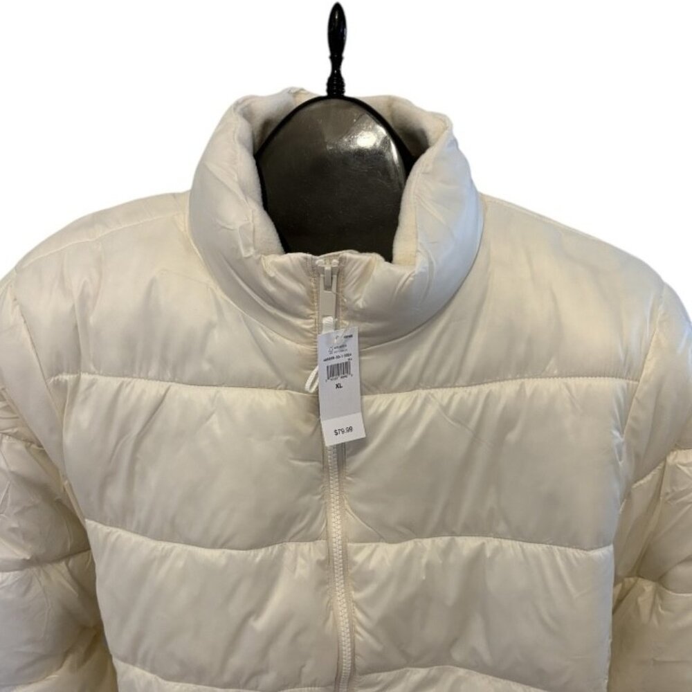 GAP Cold Control Puffer Jacket Women's XL Ivory Cream Frost Water Resistant NWT - Picture 2 of 8
